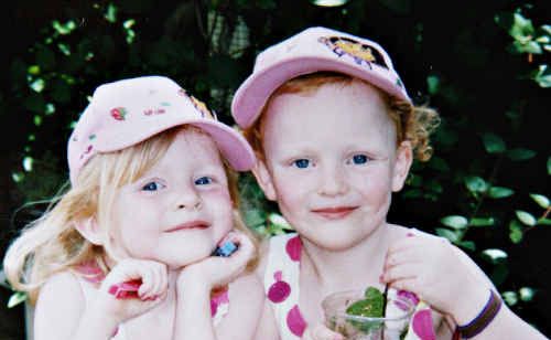 Twins Jessica and Grace Hornby. Twins Jessica and Grace Hornby.